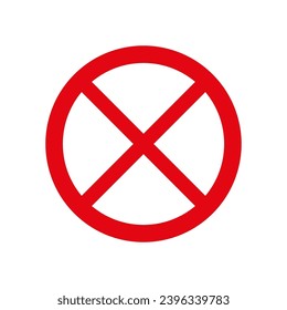 Absolutely no stop road sign. Vector illustration. EPS 10. svg