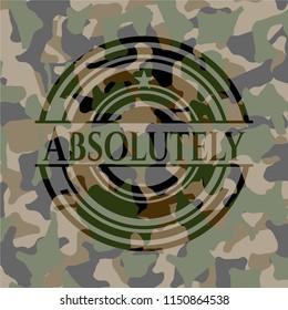 Absolutely on camo texture