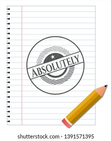 Absolutely pencil draw. Vector Illustration. Detailed.