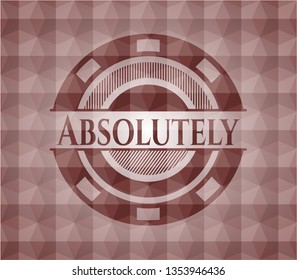 Absolutely red geometric badge. Seamless.