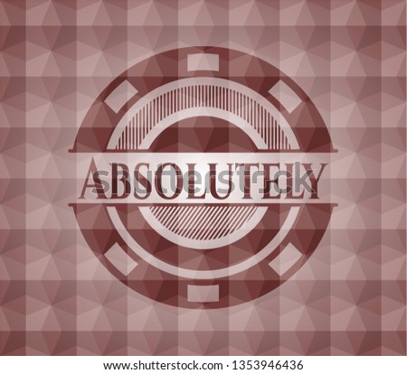 Absolutely red geometric badge. Seamless.