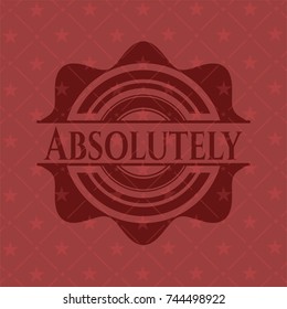 Absolutely retro red emblem