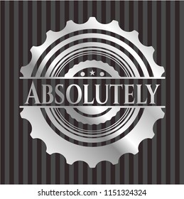 Absolutely silvery badge