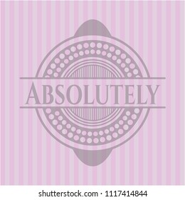 Absolutely vintage pink emblem