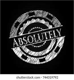 Absolutely written with chalkboard texture