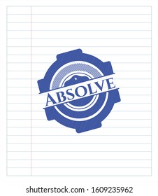 Absolve Drawn Pen Blue Ink Vector Stock Vector (Royalty Free ...
