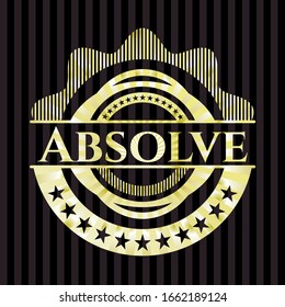 Absolve gold emblem or badge. Vector Illustration. Detailed.