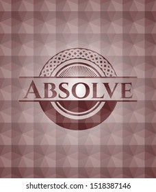 Absolve red geometric badge. Seamless.