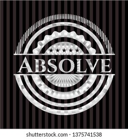 Absolve silvery badge or emblem