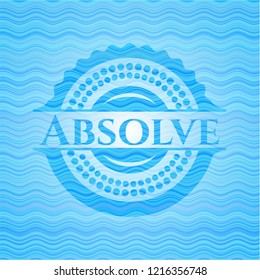 Absolve water representation emblem.