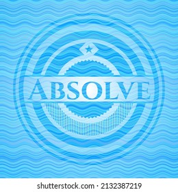 Absolve water style emblem. Vector Illustration. Detailed. 