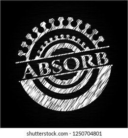 Absorb chalkboard emblem on black board