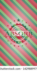 Absorb christmas colors style emblem. Vector Illustration. Detailed.