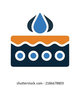 Absorb, drop, imbibe icon. Editable vector logo.