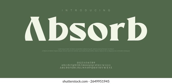 Absorb Modern urban alphabet fonts. Typography sport, simple, technology, fashion, digital, future creative logo font.