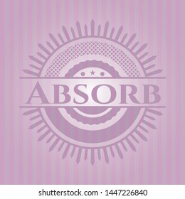 Absorb retro pink emblem. Vector Illustration. Detailed.