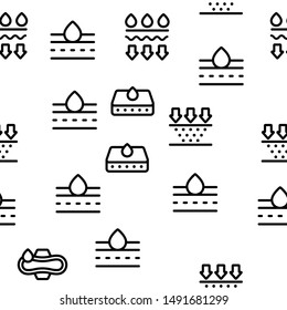 Absorbent, Absorbing Materials Vector Seamless Pattern Contour Illustration