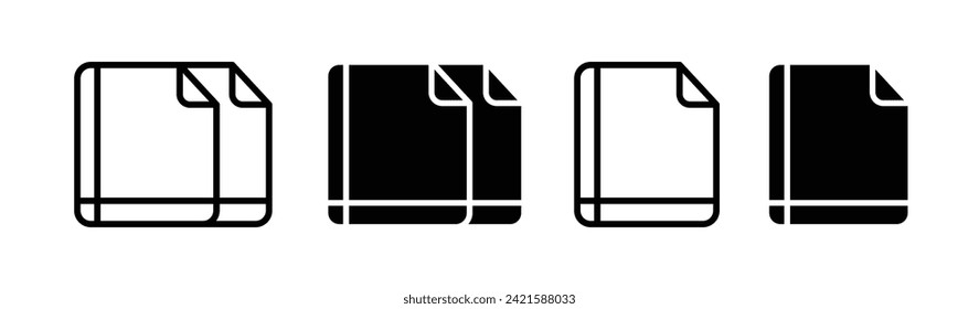Icono de línea de tejido absorbente. Icono de tejido suave en color blanco y negro.
