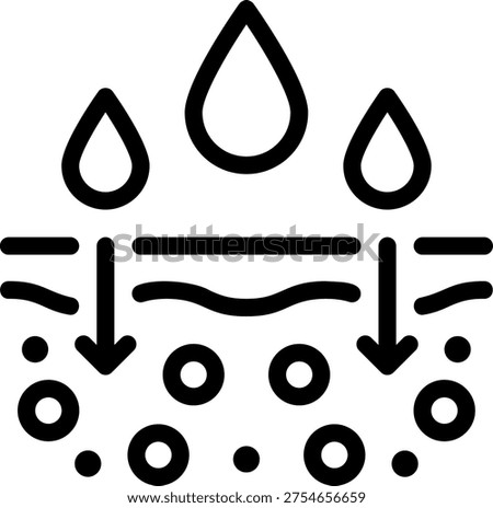 absorbent line icon illustration vector