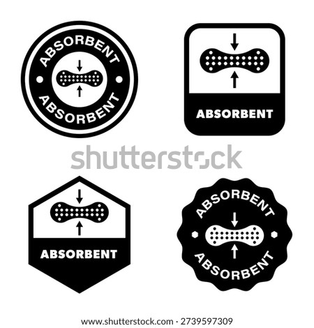 Absorbent vector label for packaging and information.