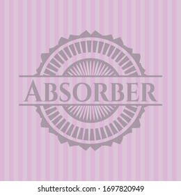 Absorber vintage pink emblem. Vector Illustration. Detailed.