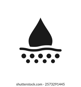 Absorption. Absorb soft layers and drops isolated on white. Sanitary care symbol. Moisture absorbing. Protect skin concept. Vector thin line icon.