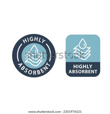 Absorption. Absorb soft layers and drops, icon, vector, sticker.