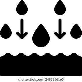 absorption glyph icon illustration vector