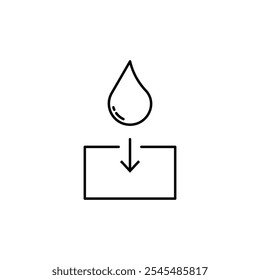 Absorption icon. Outline absorption vector icon for web design isolated on white background