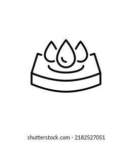 Absorption icon. Simple outline style. Water and liquid absorbent cloth. Thin line vector illustration design isolated on white background. EPS 10.