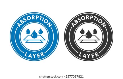 absorption layer badge design template illustration