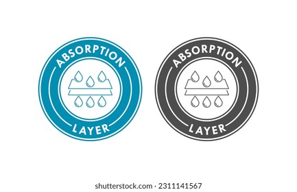 Absorption layer design logo template illustration