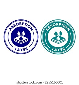 absorption layer vector logo design