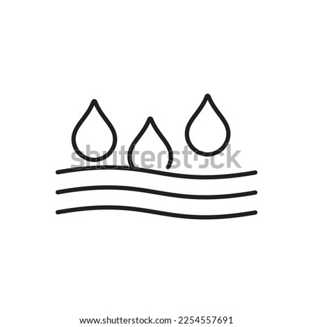 Absorption line icon, absorb water vector