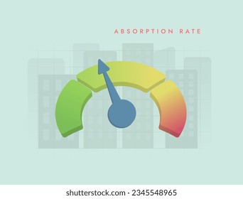 Absorption Rate in Real Estate concept illustration