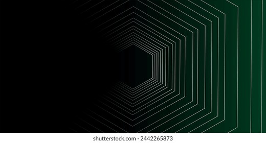 Absorptionstunnel auf schwarzem Hintergrund. Hypnotische abstrakte Illusion. Abstraktes 3D-Portal. 3D-Rendering. EPS10