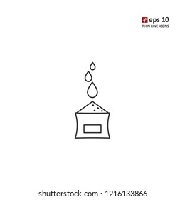 Absorption - vector thin line icon on white background. Symbol for web, infographics, print design and mobile UX/UI kit. Vector illustration, EPS10.
