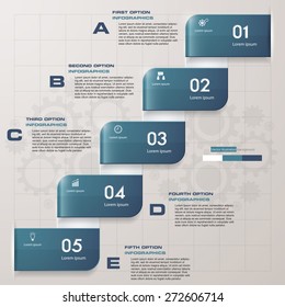 Absract 5 steps template/graphic or website layout.