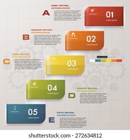 Absract 5 steps template/graphic or website layout.