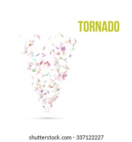 Absract colorful Polygonal Tornado Vector Illustration