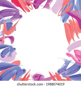 Absract design watercolor brush strokes composition hand drown