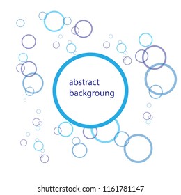 Absract Flat water Bubble Icons Isolated on the white Background. Vector Illustration