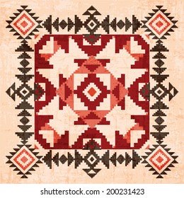 Absract geometric ornament in american indian style