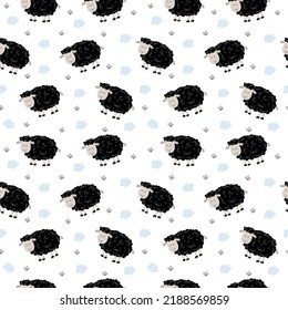 Absract pattern-lamb. Animal print vector illustrations.