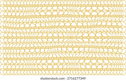  Absract seamless pattern with golden circle wave distorting beautiful pattern. Christmas, birthday design in golden color on a light background. Trendy modern vector illustration