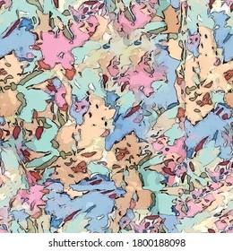 Absract texture colored style design seamless pattern
