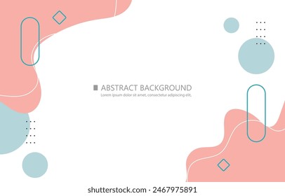 Absract vector minimal wallpaper.pastel color.geometric shape.flat design.