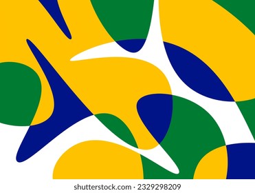 Absract wavy pattern colorful brazil background. Vector illustration