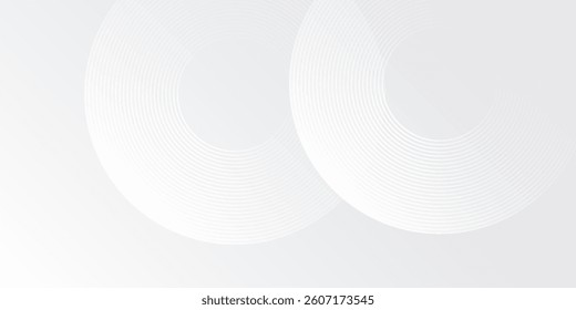 Absract white glowing geometric lines on gray background simple