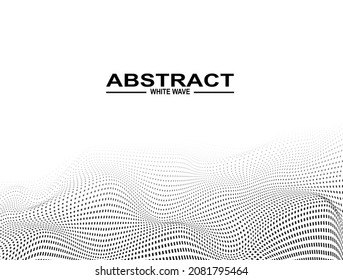 Absract white waves concept background. Vector illustration